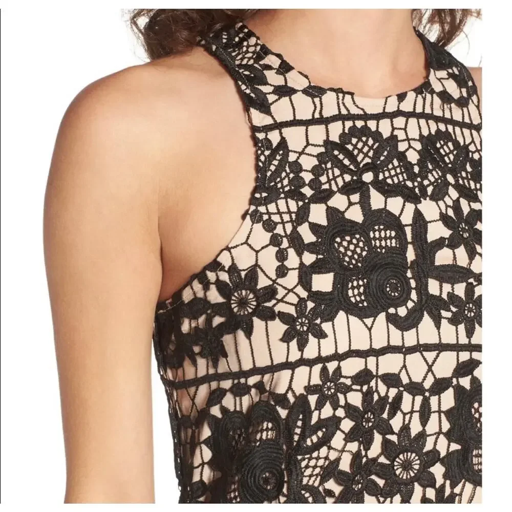 Lover's + Friends Caspian Shift Dress Black Crochet Lace Sleeveless Small NWT - Picture 14 of 14